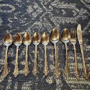 Kimco KIO12 Stainless Steel Japan Solid Teaspoon Soup Spoon Fork Knife Set of 9